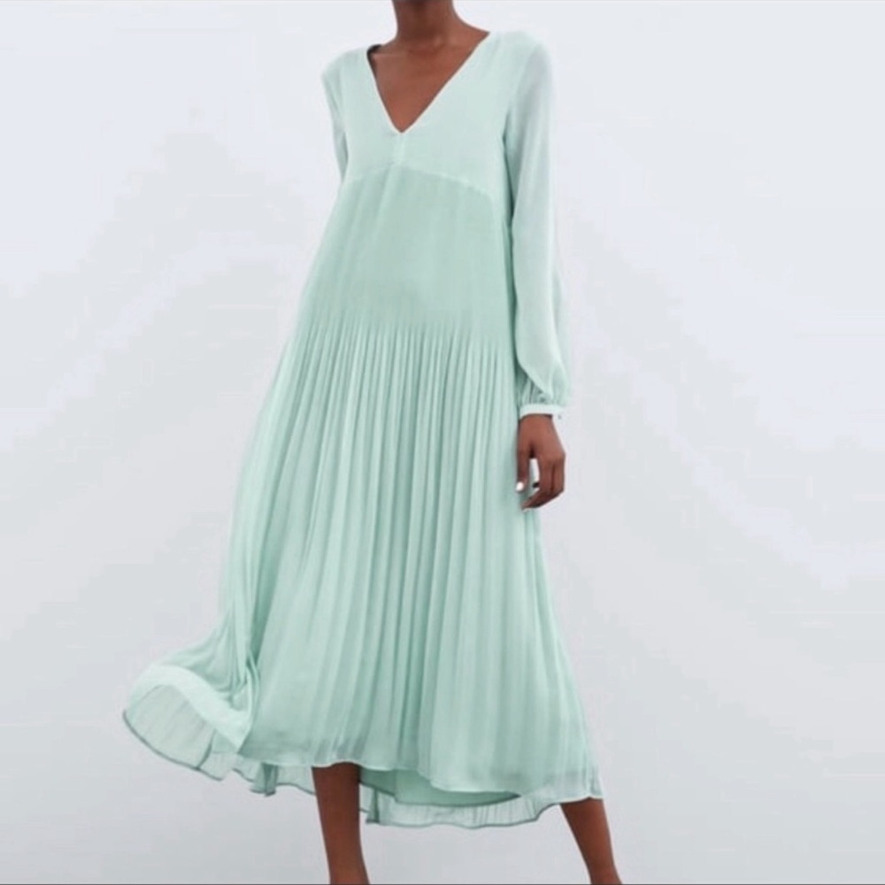 Zara | Dress | Pleated Dress